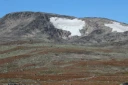 LA-TI-I-A-46 Kupert ås- og fjellandskap med bart fjell over skoggrensen.